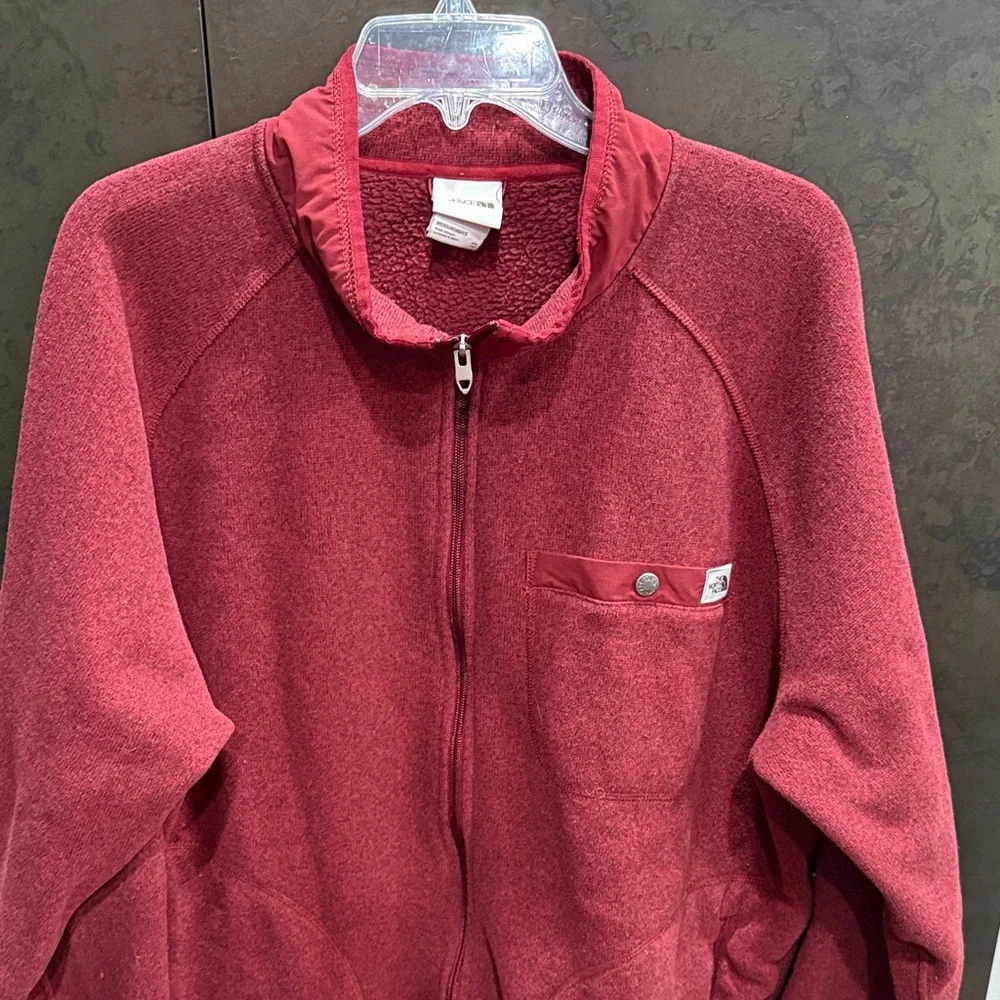 The North Face Deep Red Full-Zip Fleece Jacket